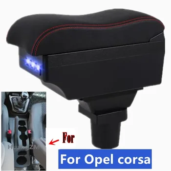 Коробка для Подлокотника Opel corsa Для Автомобильного Подлокотника Opel corsa f Центральная коробка для хранения с USB Салонными Автомобильными Аксессуарами 2020 2021 2022