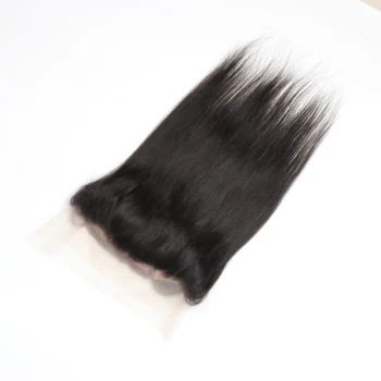 Прямое 360 Кружевное Фронтальное Закрытие Only13x6 Кружевное Невидимое Прозрачное Швейцарское Кружевное Фронтальное Закрытие С Волосами Младенца 100% Натуральные Человеческие Волосы