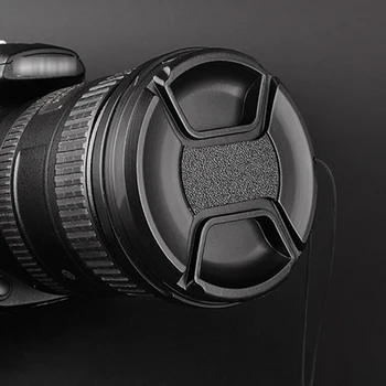 Крышка объектива камеры 49 52 55 58 62 67 72 77 мм Защитная Крышка Объектива с Ремешком для Объектива DSLR SLR для Canon Nikon Olypums Fuji