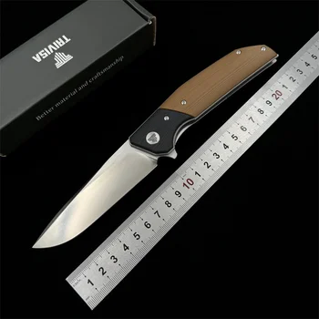 Складные ножи TRIVISA Aquila-03 G10, стальной нож с ручкой D2, Походный Охотничий защитный Рыболовный инструмент