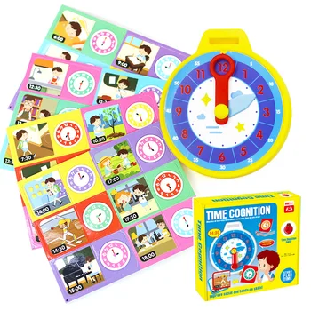 Игрушка-головоломка Монтессори, подбирающая время, часы, Развивающие полезные привычки дошкольников, Аналоговые часы, Обучающая игрушка для занятий